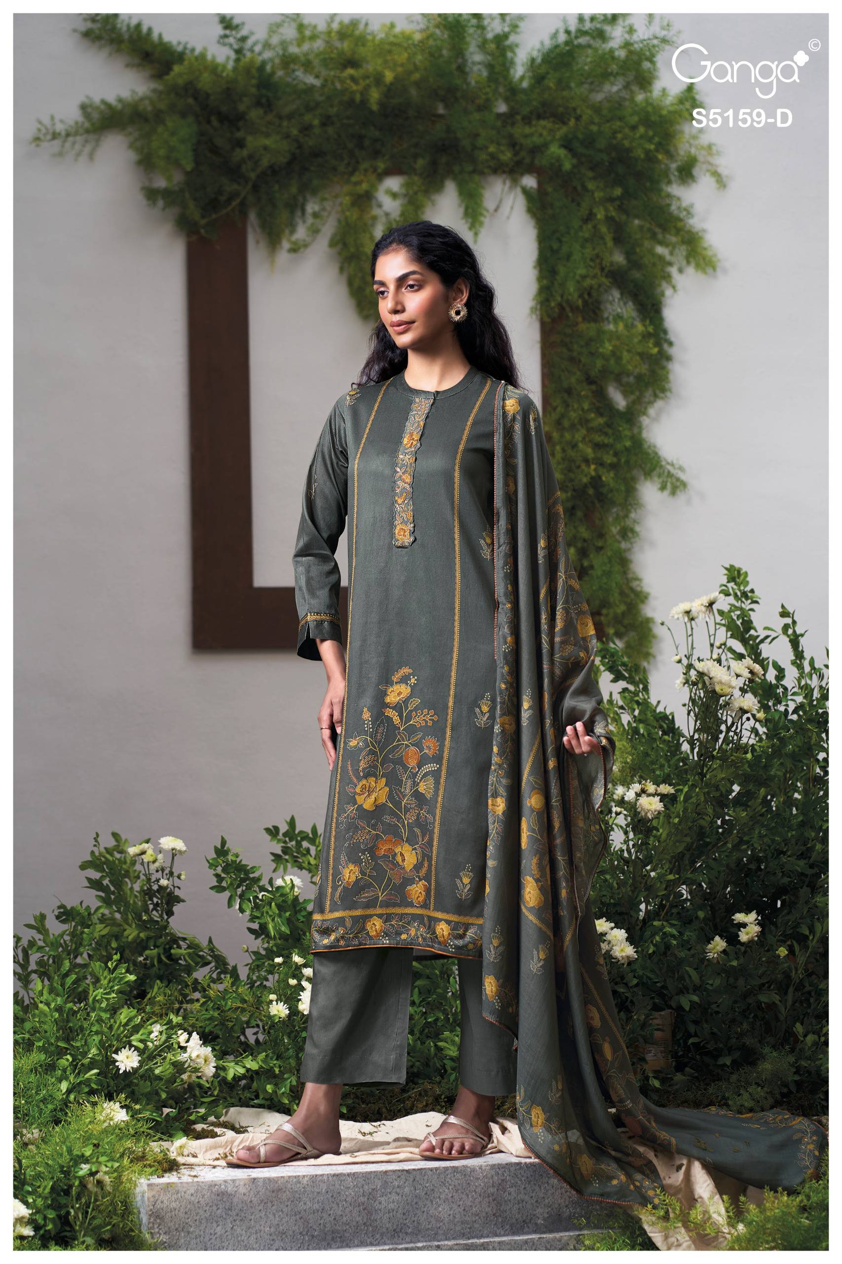SUKRITI 5159 SERIES BY GANGA FASHION Beautiful Colourful COTTON SATIN Dresses At Wholesale Price